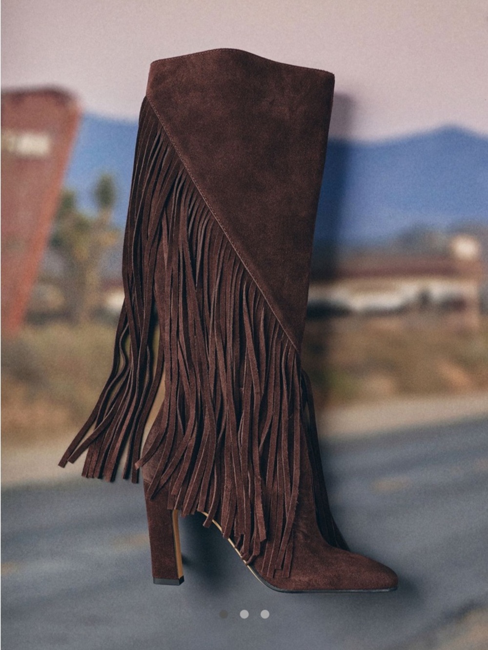Dolce Vita Brown Suede Fringe Boot NWT - Picture 3 of 5